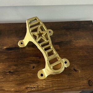 Solid Cast Iron Shoe Shine Foot Rest Cobbler Boot Star Scraper 6.5" Long